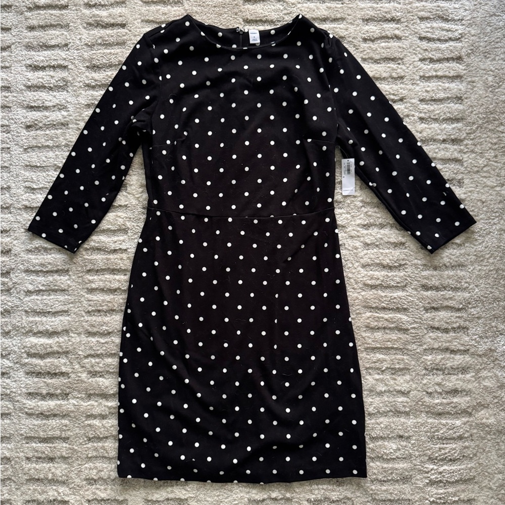 Old Navy Black and White Polka Dot Dress